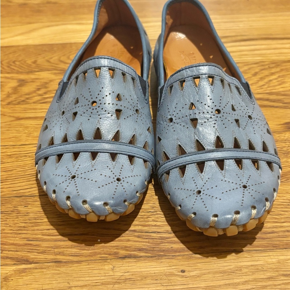 Spring Step Women's Blue Leather Loafers